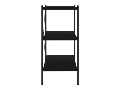 Unidade com 3 prateleiras 80x40x92 cm preto PT715908
