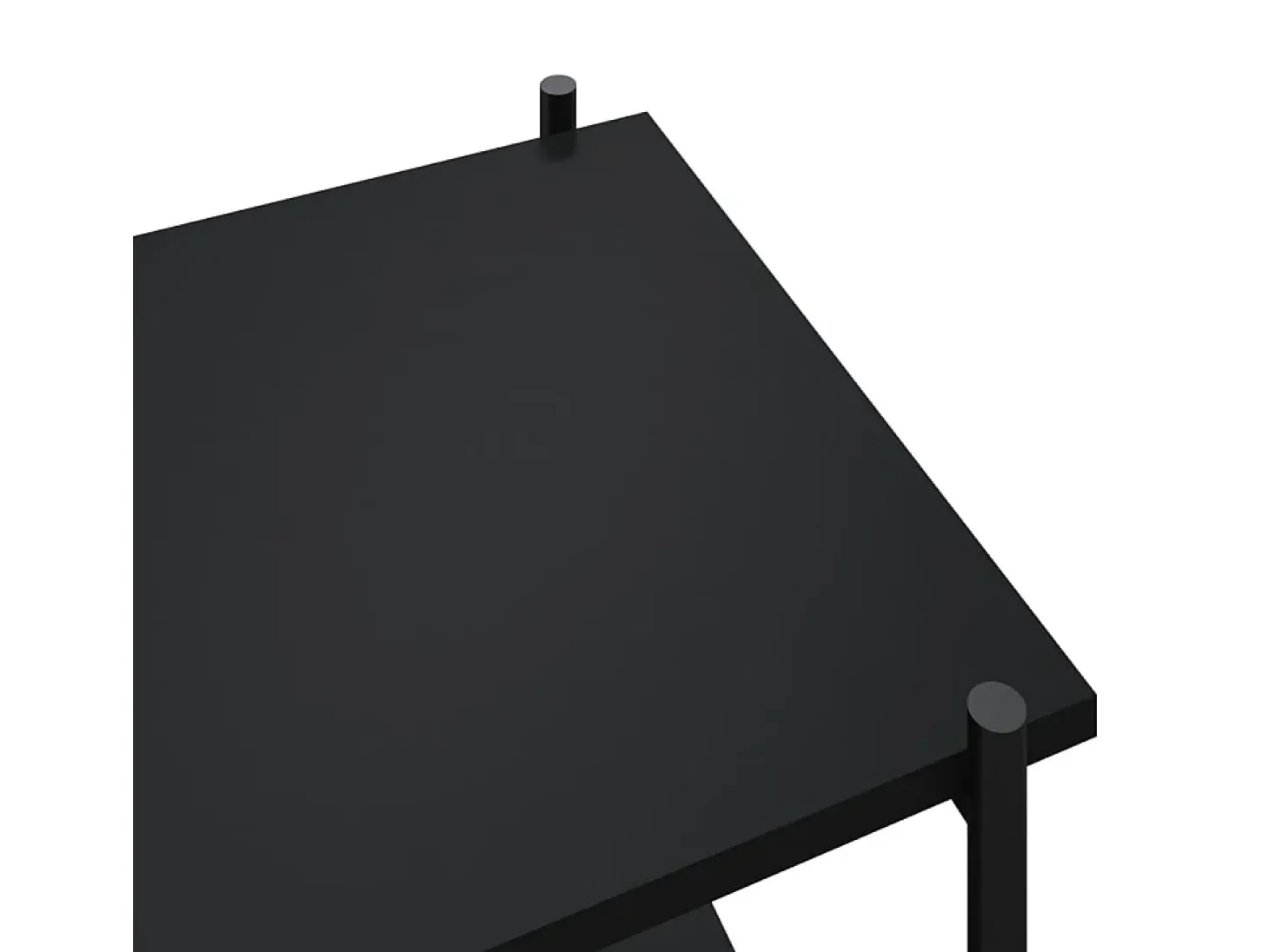 Unidade com 3 prateleiras 80x40x92 cm preto