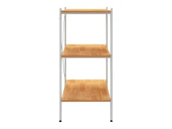 Unidade com 3 prateleiras 80x40x92 cm branco/cor de carvalho PT695200