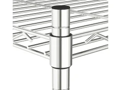 Unidade de 3 prateleiras com rodas 60x35x81 cm 150 Kg cromado PT160531