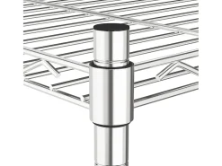 Unidade de 4 prateleiras com rodas 90x35x142 cm 200 Kg cromado PT366203