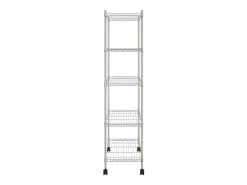 Unidade de 5 prateleiras com rodas 75x35x155 cm 250 Kg cromado PT760307