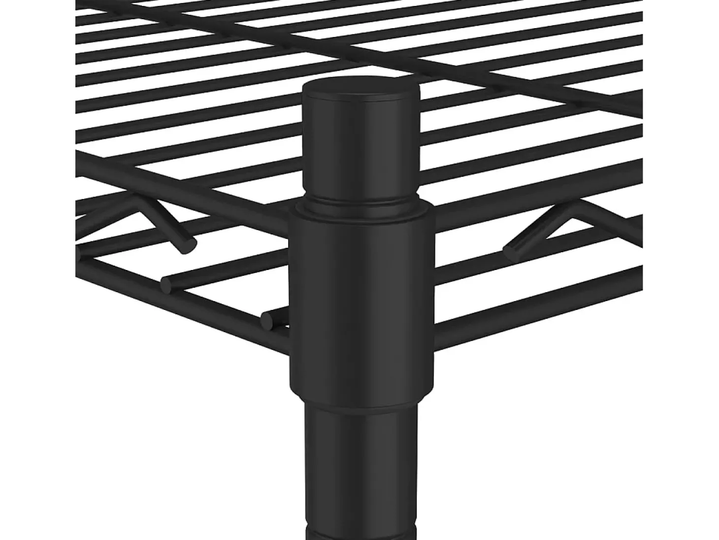Unidade de 5 prateleiras com rodas 75x35x155 cm 250 Kg preto PT161805