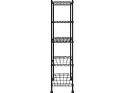 Unidade de 5 prateleiras com rodas 75x35x155 cm 250 Kg preto PT161805