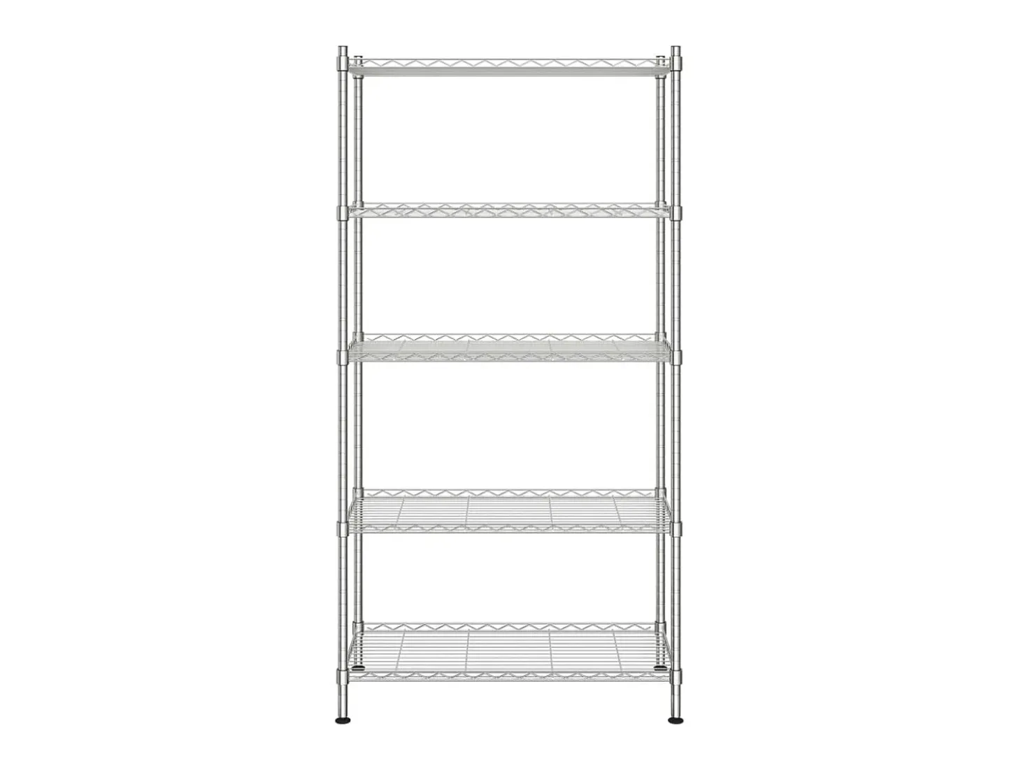 Unidade de 5 prateleiras 90x35x180 cm 250 kg cromado PT943629