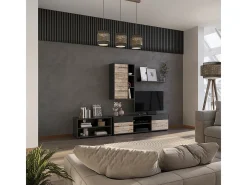 Unidade de parede carvalho preto/areia 139.8x35.4x38.9 berno