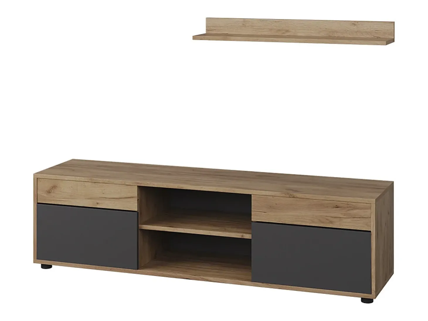 Unidade de parede carvalho goldkraft/antracite 139.8x35.4x38.9 berno