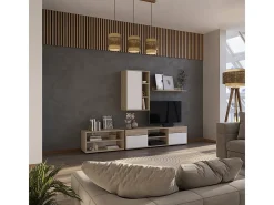 Unidade de parede sonoma/branco 139.8x35.4x38.9 berno