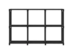 Unidade de prateleiras 6 cubos 103x30x72,5 cm tecido preto PT879843