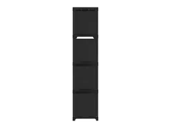 Unidade de prateleiras 12 cubos 103x30x141 cm tecido preto PT395269