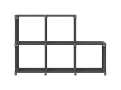 Unidade de prateleiras 5 cubos 103x30x72,5 cm tecido cinzento PT993757