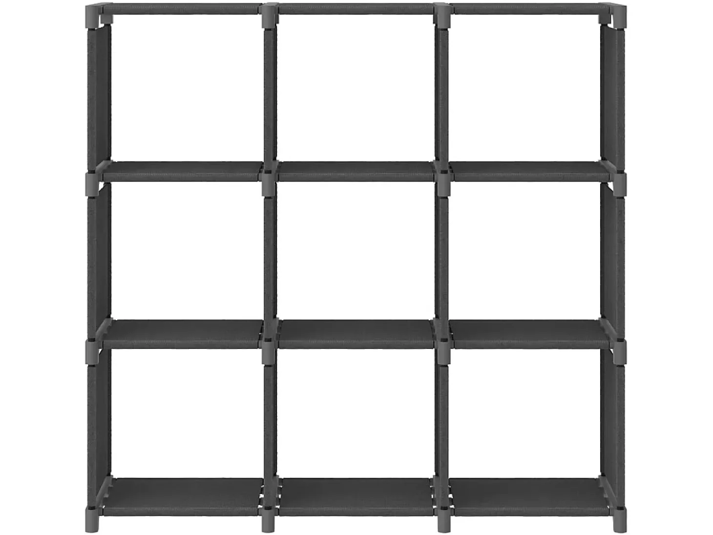 Unidade de prateleiras 9 cubos 103x30x107,5 cm tecido cinzento PT262577