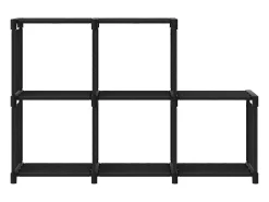 Unidade de prateleiras 5 cubos 103x30x72,5 cm tecido preto PT375292