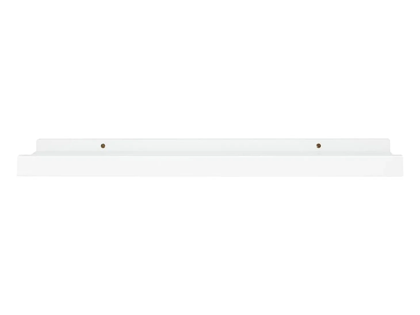 Unidade de prateleiras com rebordo 2 pcs 40x9x3 cm MDF branco PT557826
