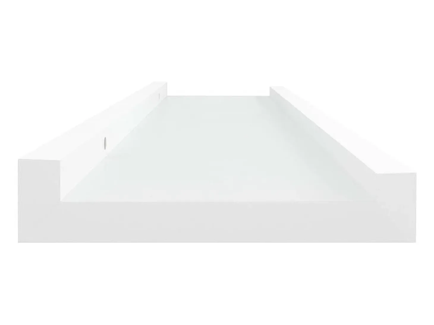 Unidade de prateleiras com rebordo 2 pcs 40x9x3 cm MDF branco PT557826