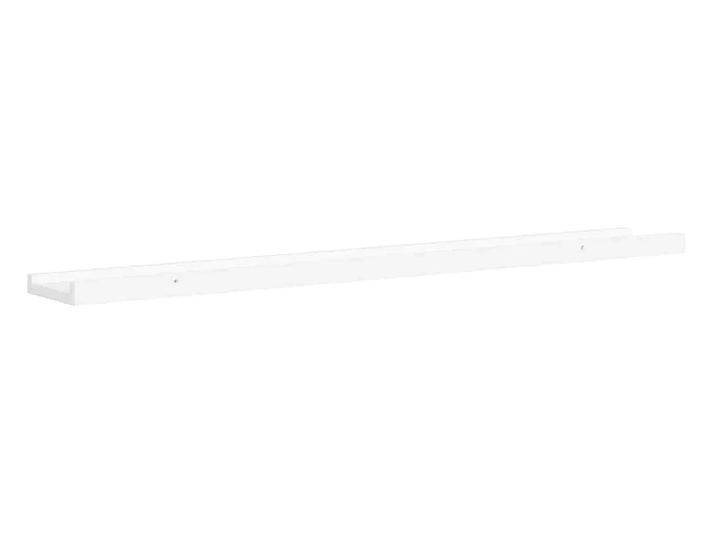 Unidade de prateleiras com rebordo 2 pcs 80x9x3 cm MDF branco