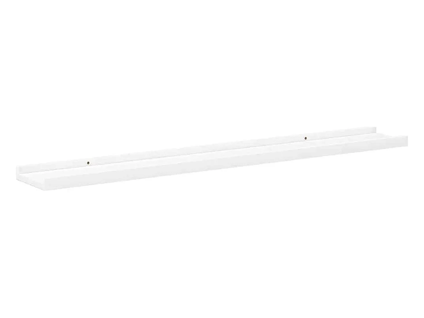 Unidade de prateleiras com rebordo 2 pcs 80x9x3 cm MDF branco