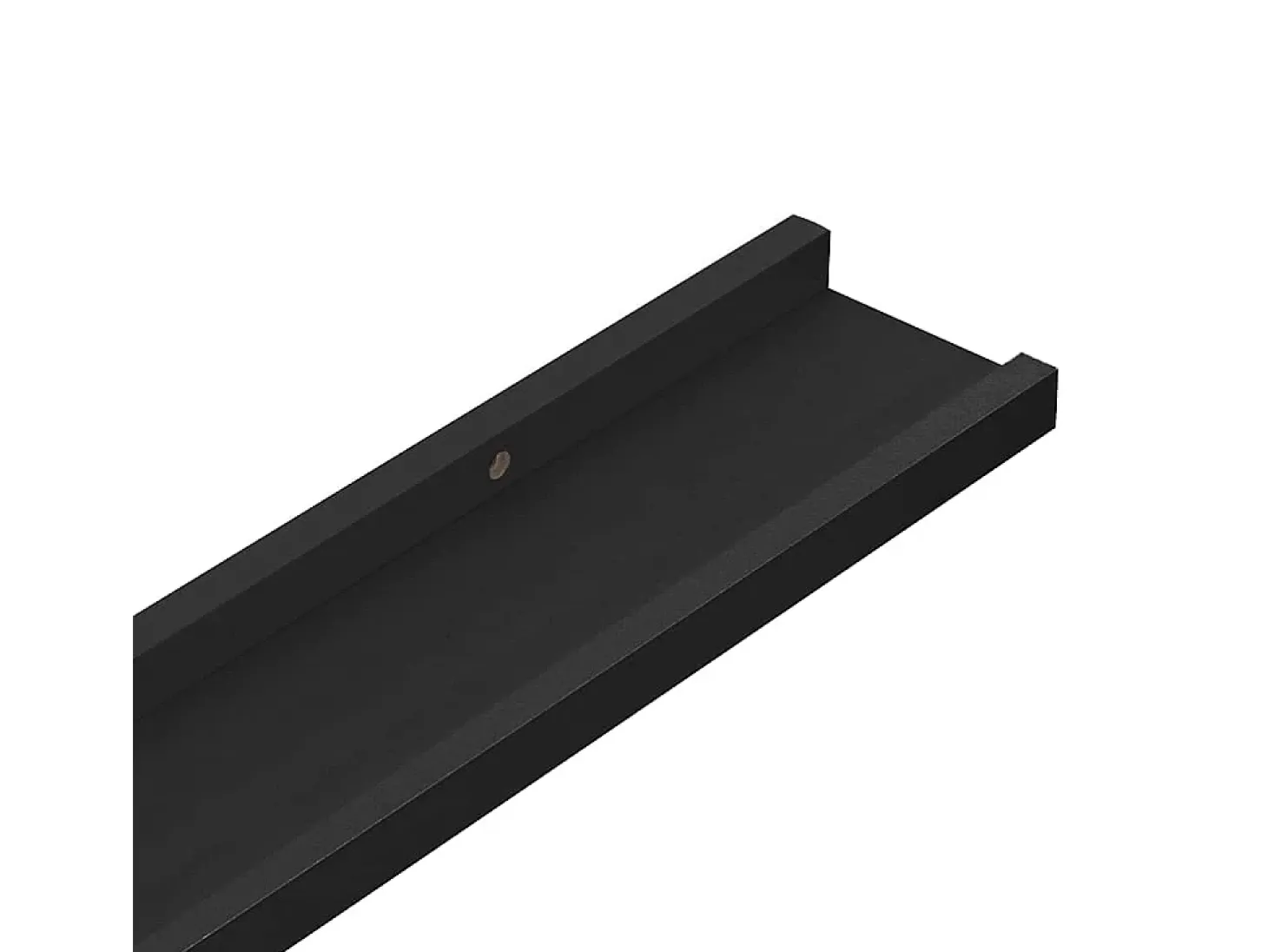 Unidade de prateleiras com rebordo 2 pcs 40x9x3 cm MDF preto