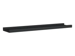 Unidade de prateleiras com rebordo 2 pcs 60x9x3 cm MDF preto PT350043