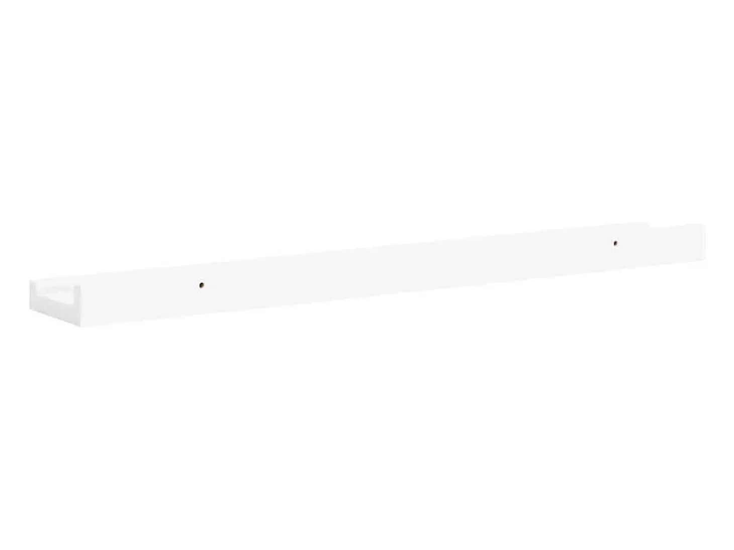 Unidade de prateleiras com rebordo 2 pcs 60x9x3 cm MDF branco