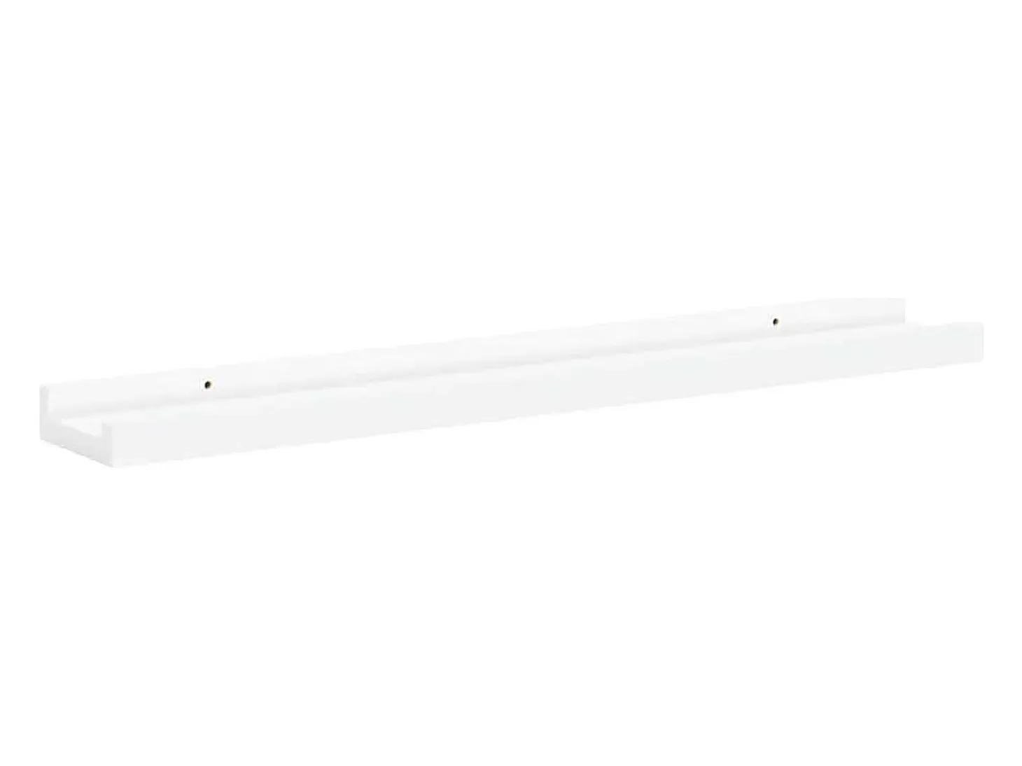 Unidade de prateleiras com rebordo 2 pcs 60x9x3 cm MDF branco