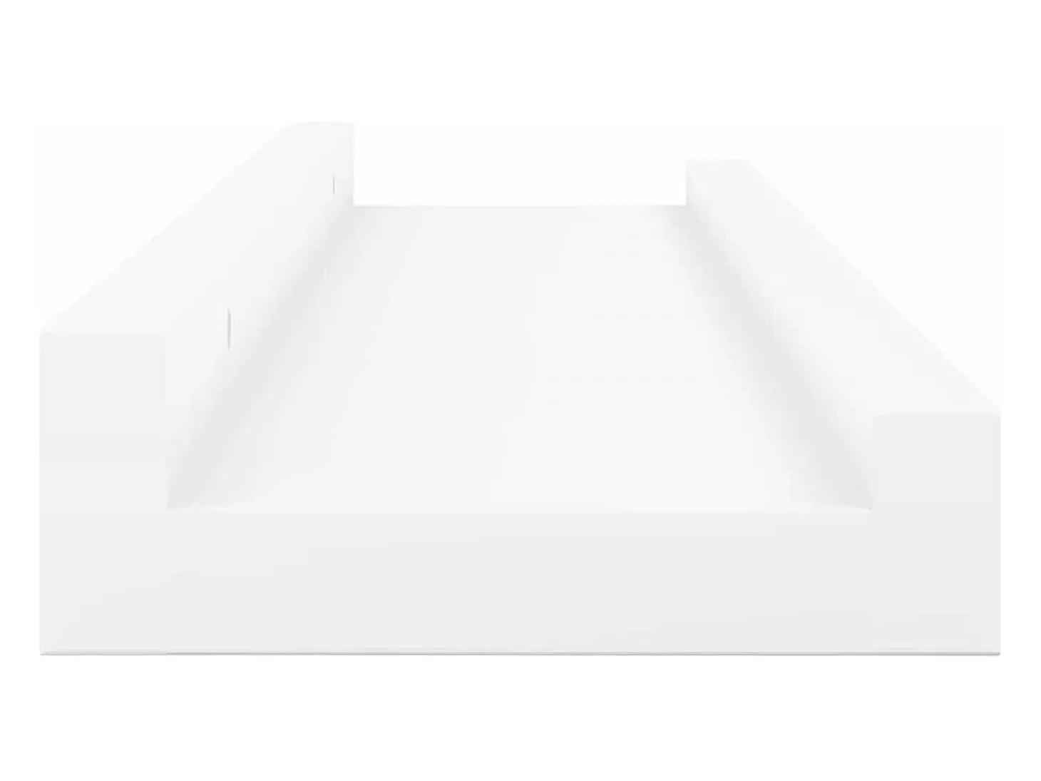 Unidade de prateleiras com rebordo 2 pcs 60x9x3 cm MDF branco