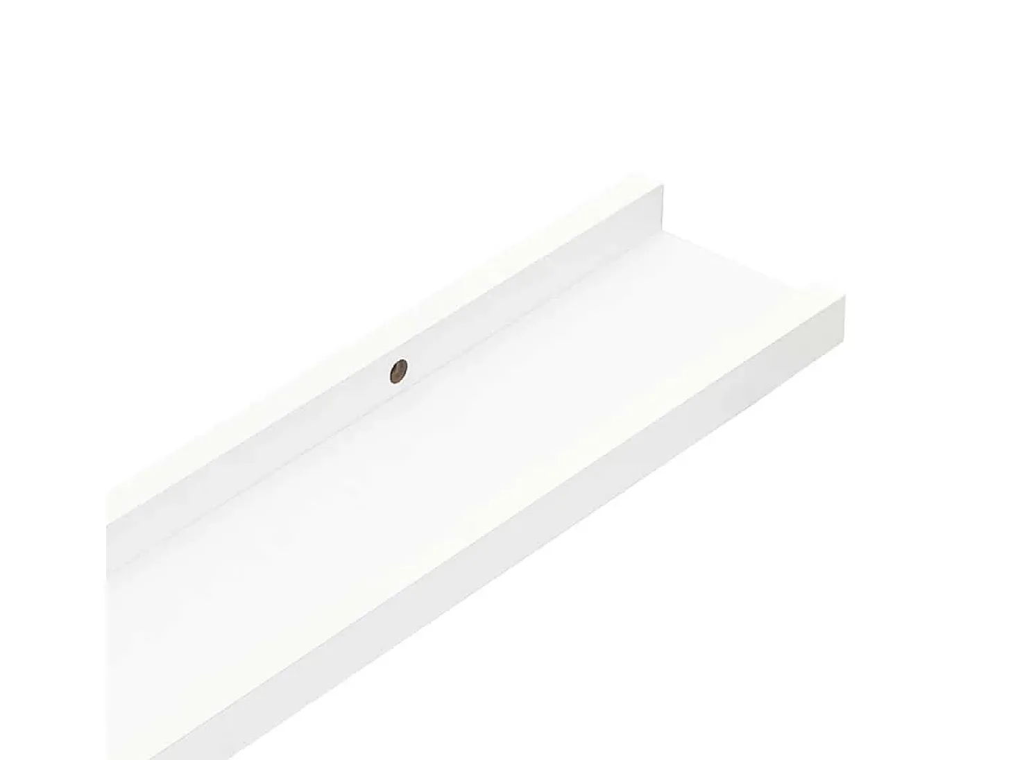 Unidade de prateleiras com rebordo 2 pcs 60x9x3 cm MDF branco