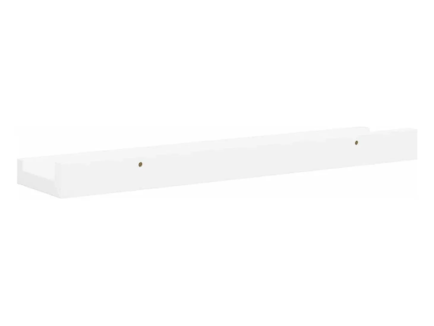 Unidade de prateleiras com rebordo 2 pcs 40x9x3 cm MDF branco