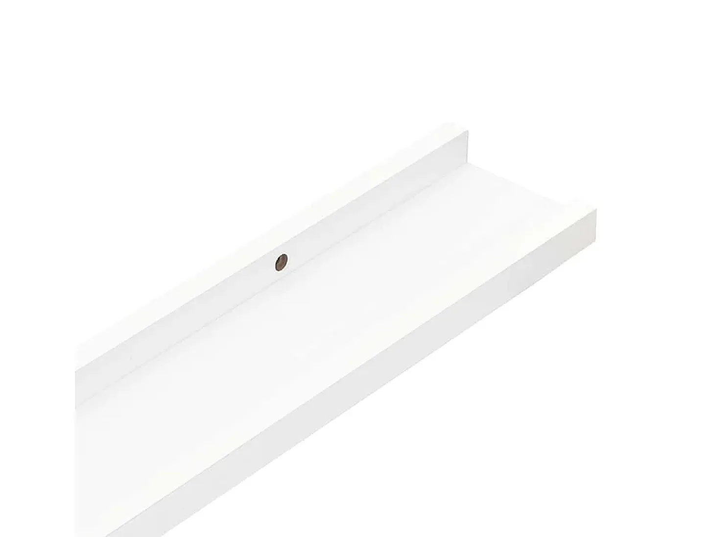 Unidade de prateleiras com rebordo 2 pcs 40x9x3 cm MDF branco