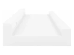 Unidade de prateleiras com rebordo 2 pcs 40x9x3 cm MDF branco