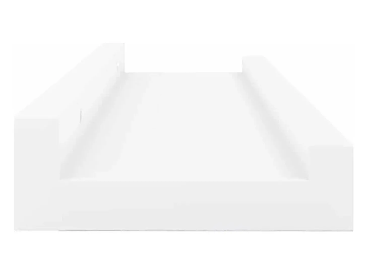 Unidade de prateleiras com rebordo 2 pcs 40x9x3 cm MDF branco