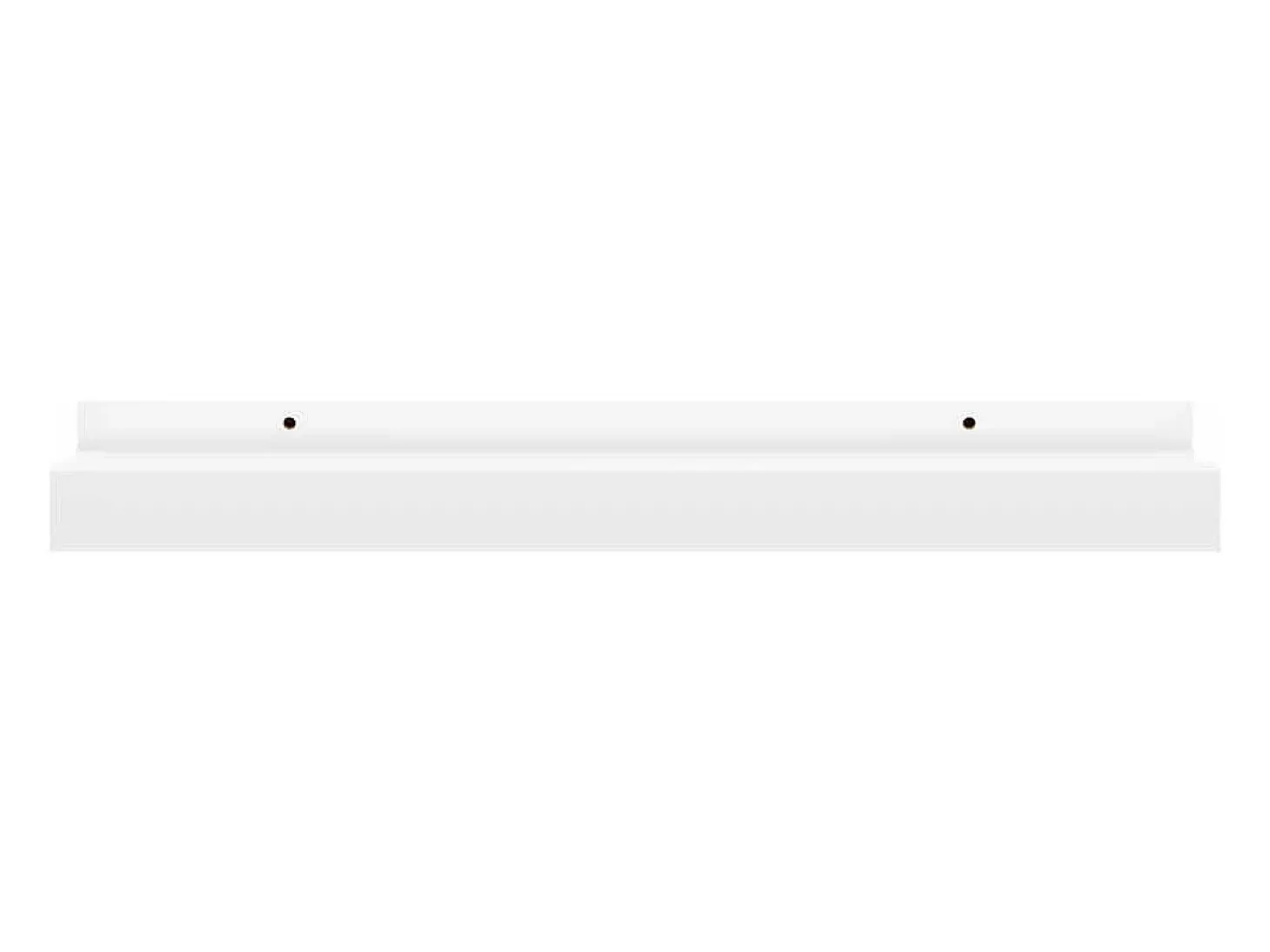 Unidade de prateleiras com rebordo 2 pcs 40x9x3 cm MDF branco