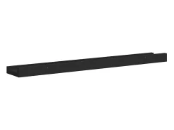 Unidade de prateleiras com rebordo 2 pcs 60x9x3 cm MDF preto