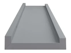 Unidade de prateleiras com rebordo 2 pcs 60x9x3 cm MDF cinzento PT825187