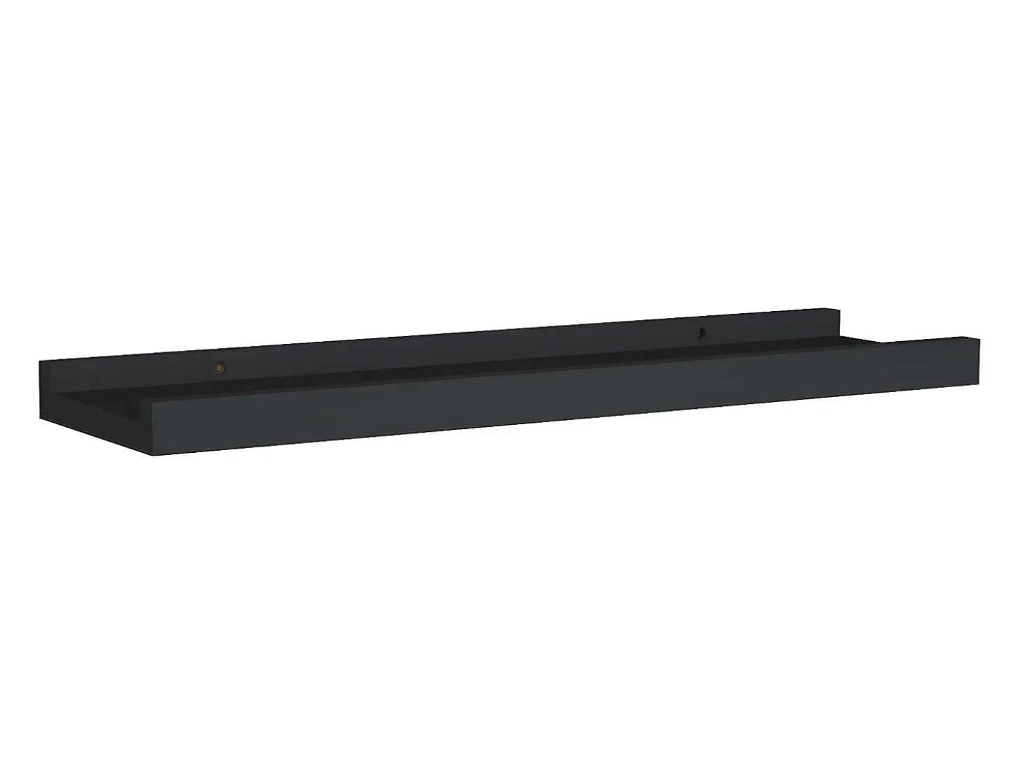 Unidade de prateleiras com rebordo 2 pcs 40x9x3 cm MDF preto PT925414