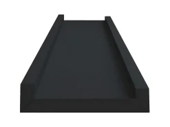 Unidade de prateleiras com rebordo 2 pcs 40x9x3 cm MDF preto PT925414