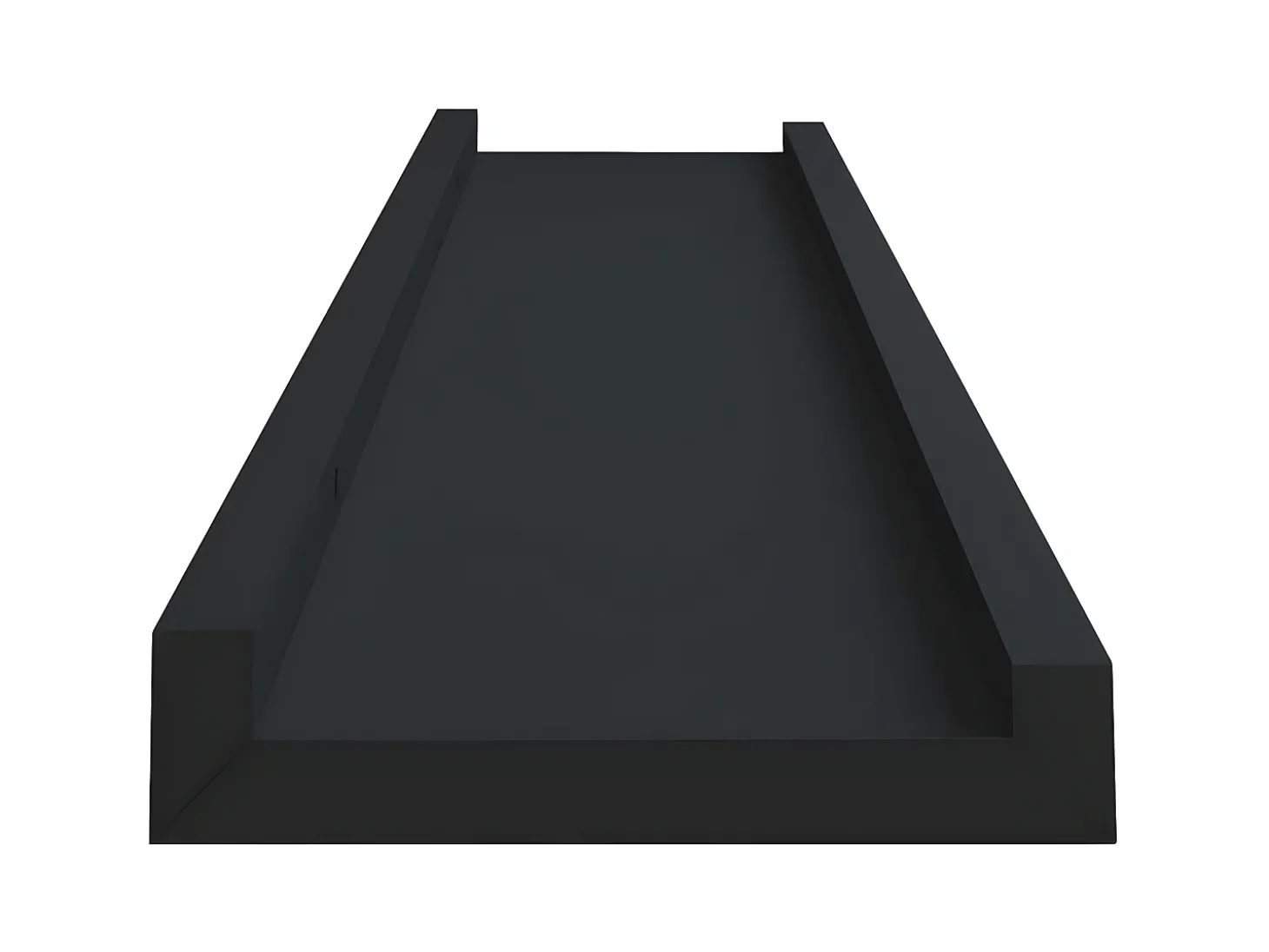 Unidade de prateleiras com rebordo 2 pcs 40x9x3 cm MDF preto PT925414