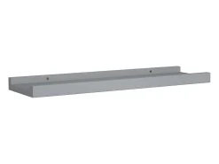 Unidade de prateleiras com rebordo 2 pcs 40x9x3 cm MDF cinzento PT872000