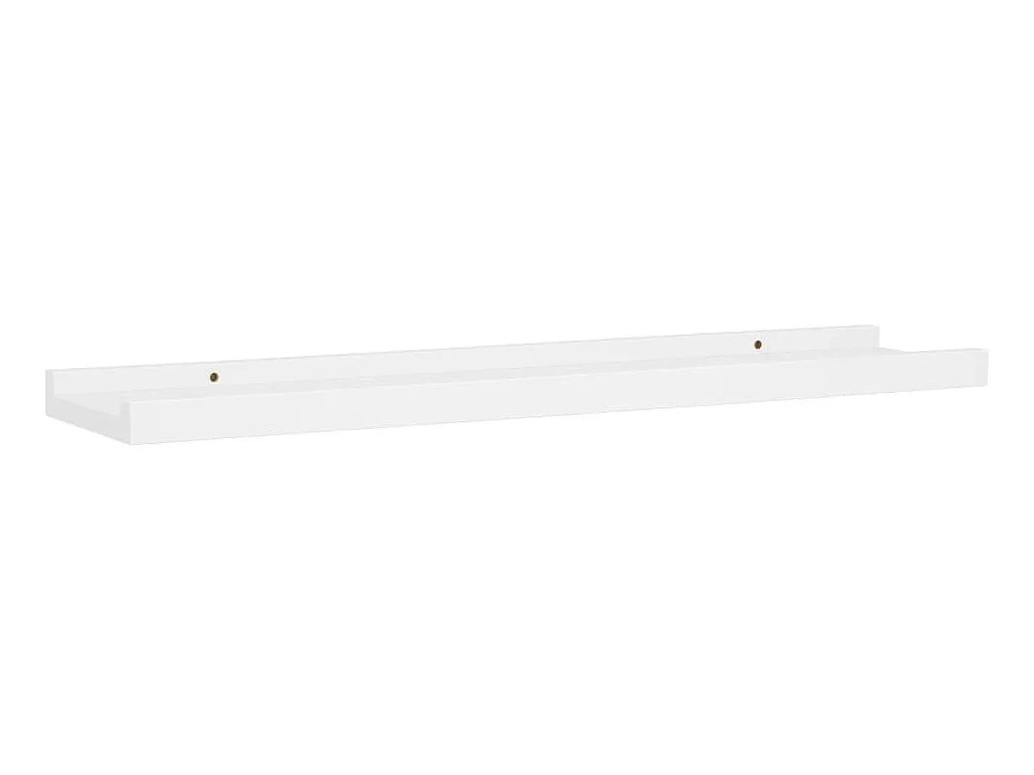Unidade de prateleiras com rebordo 2 pcs 60x9x3 cm MDF branco PT504886