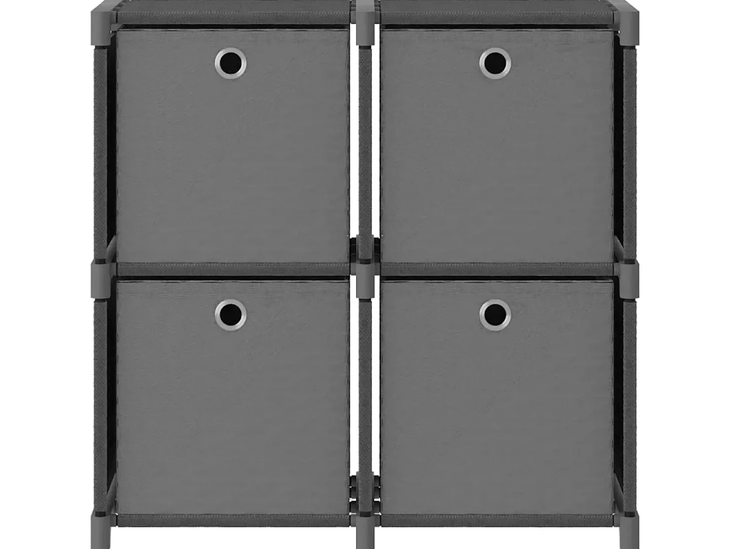 Unidade prateleiras 4 cubos c/ caixas 69x30x72,5cm tecido cinza PT959937
