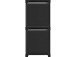 Unidade prateleiras 4 cubos c/ caixas 69x30x72,5cm tecido preto PT537102