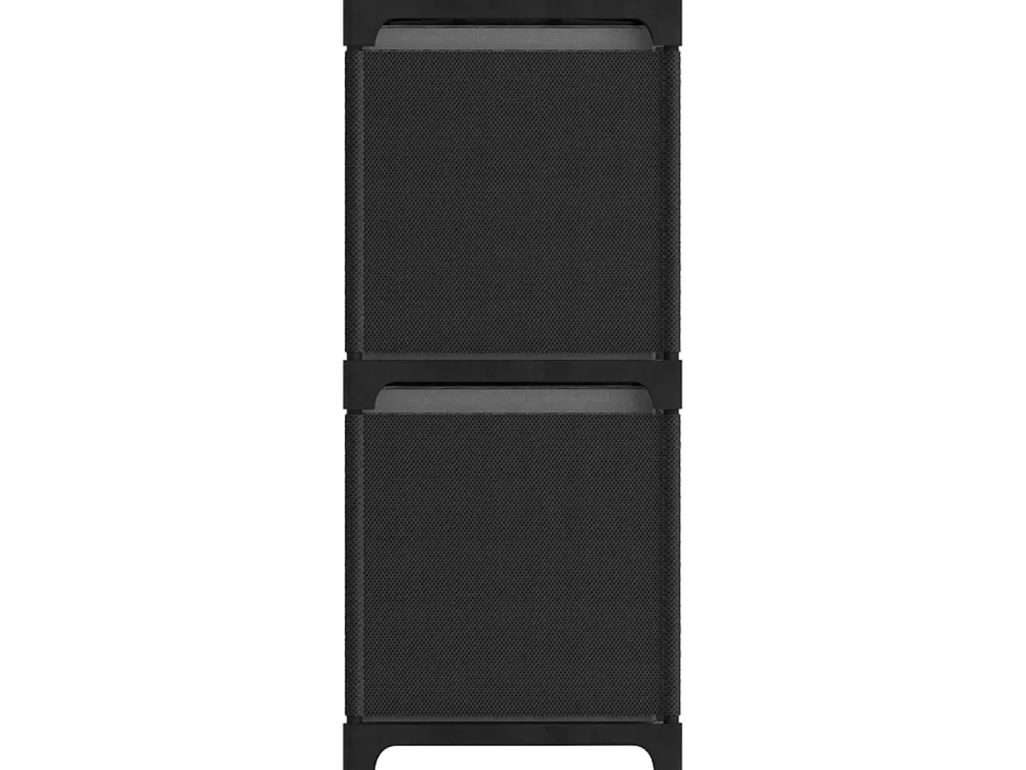 Unidade prateleiras 4 cubos c/ caixas 69x30x72,5cm tecido preto PT537102