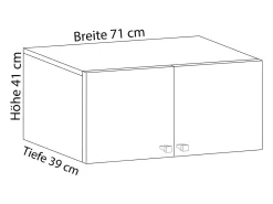 VCM Armário de madeira | Armário com 6 compartimentos e portas giratórias | expansível | Dimensões aprox. 70 x A. 218 x P. 40 cm - Vandol (Sonoma oak (Sägerau))