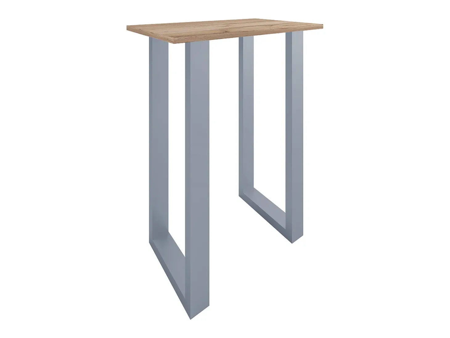 VCM Bar Table | Tresen | Mesa em pé | Mesa alta | Mesa Barba Bar - Xona 80x50 cm (Prata / Carvalho Mel)