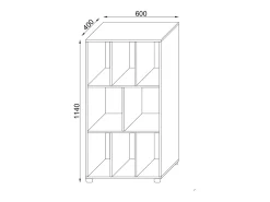 VCM Cômoda em madeira | Prancha lateral com mezanino prático dividindo | Prateleira Record | Dimensões aprox. A. 120 x L. 60 x P. 40 cm - Woltino (Beech)