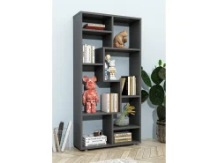 VCM Estante de prateleira de madeira Media Shelf Storage Room Divider Decoração Shelf Lanisa M (Anthracite)