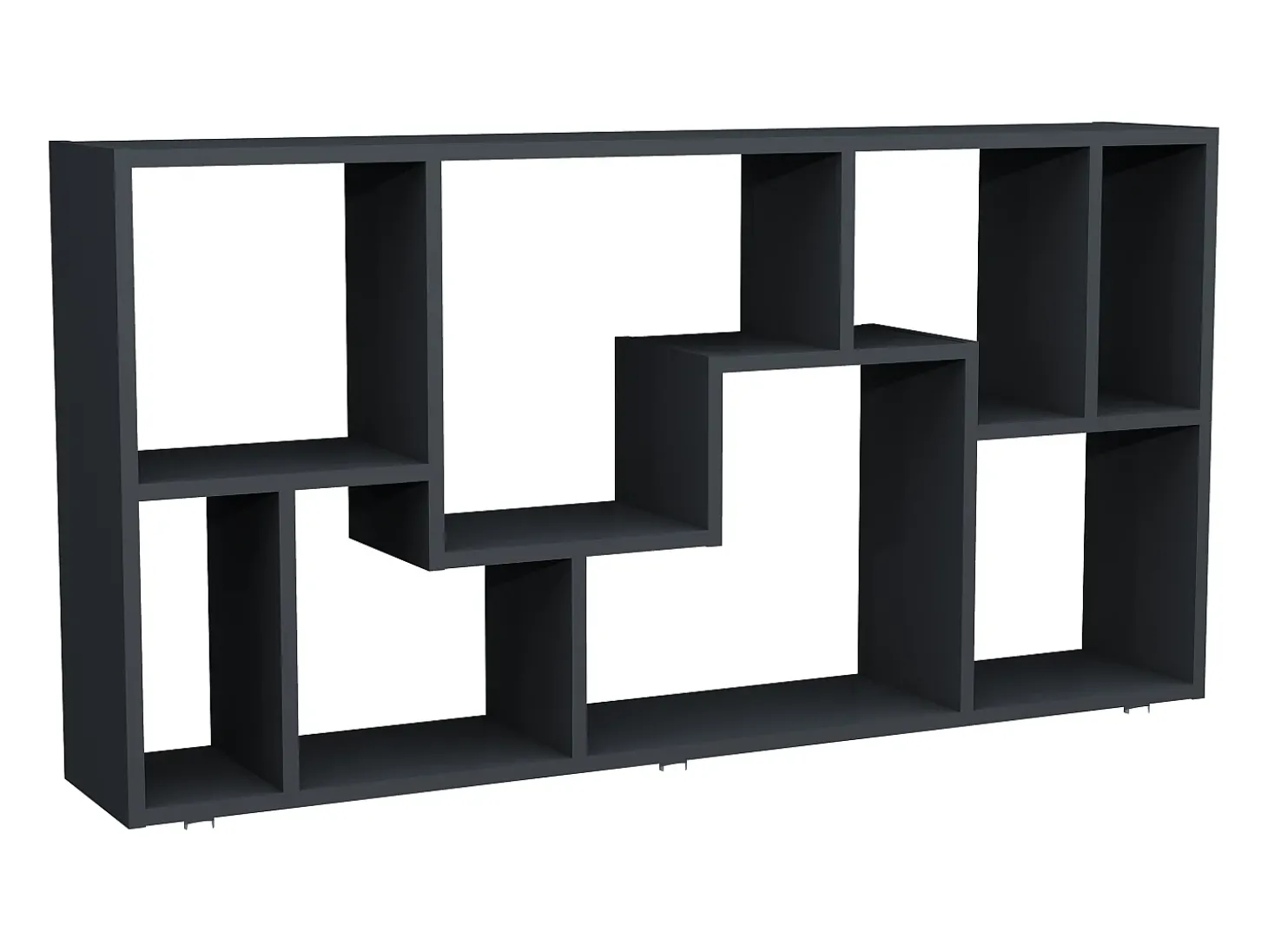 VCM Estante de prateleira de madeira Media Shelf Storage Room Divider Decoração Prateleira Lanisa L (Antracite)