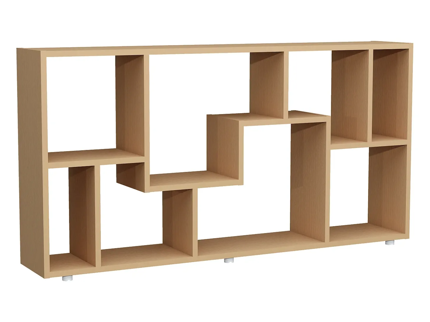VCM Estante de prateleira de madeira Media Shelf Storage Room Divider Decoração Prateleira Lanisa L (Beech)