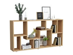 VCM Estante de prateleira de madeira Media Shelf Storage Room Divider Decoração Prateleira Lanisa L (Beech)