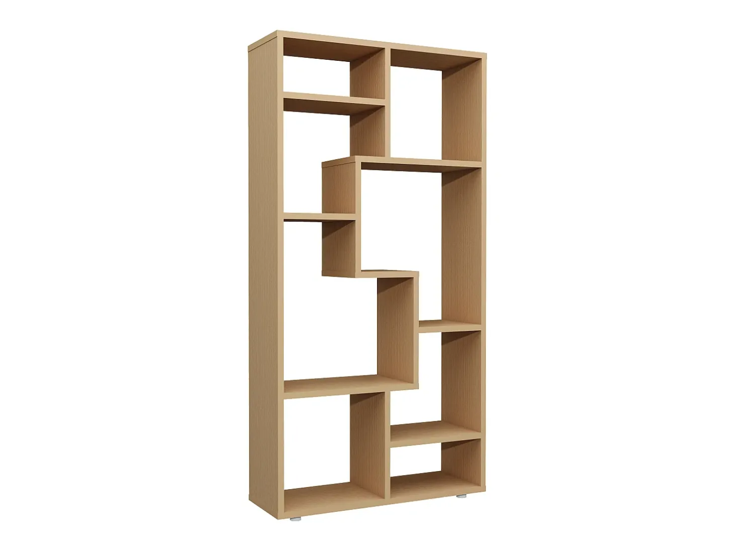 VCM Estante de prateleira de madeira Media Shelf Storage Room Divider Decoração Prateleira Lanisa M (Beech)